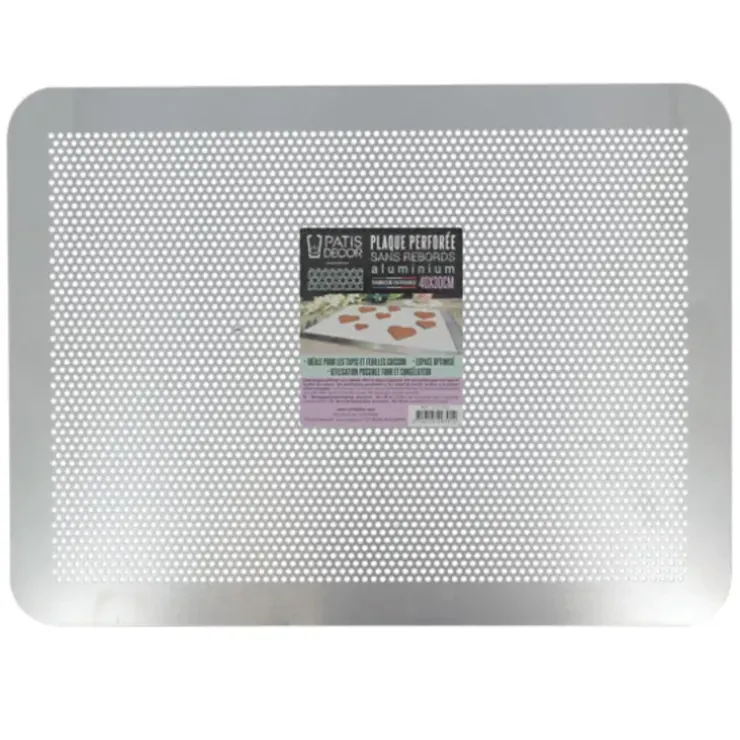 Cerf Dellier Plaque pâtisserie plate perforée alu 40 x 30 cm New