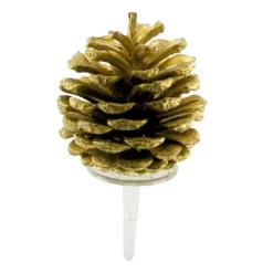 Cerf Dellier Pommes de pin dorées sur pique (x30) Discount