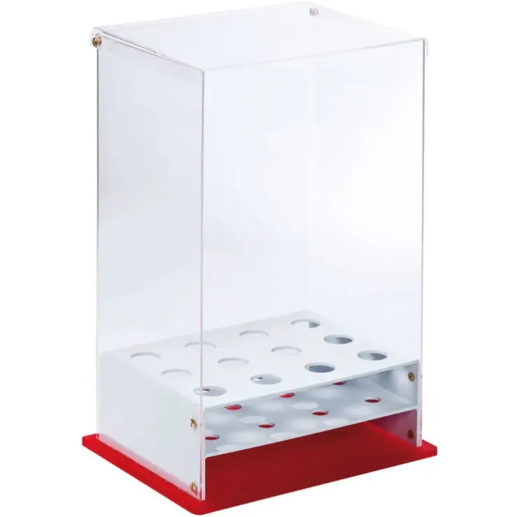 Cerf Dellier Porte-cornets à glace vertical 12 trous de 35 mm avec couvercle articulé Sale