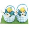 Cerf Dellier Poussins dans un panier vichy (x2) Online