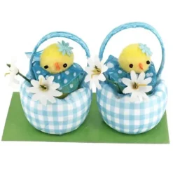 Cerf Dellier Poussins dans un panier vichy (x2) Online