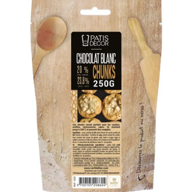 Cerf Dellier Pépites de chocolat blanc chunks 250 g Online