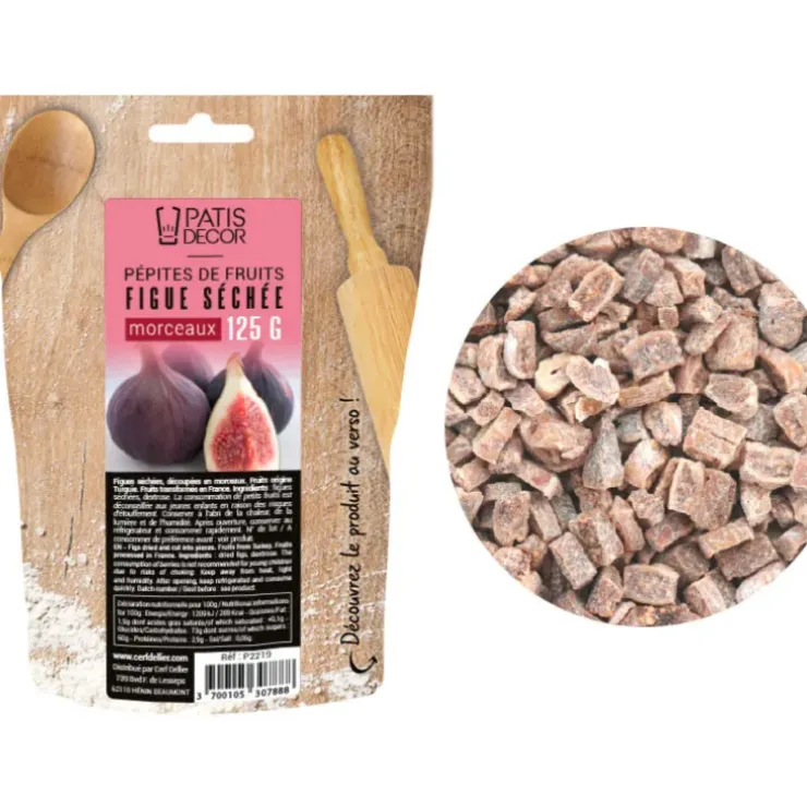 Cerf Dellier Pépites de fruits figue séchée morceaux 125 g Hot