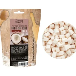 Cerf Dellier Pépites de fruits noix de coco séchée cubes 100 g Sale
