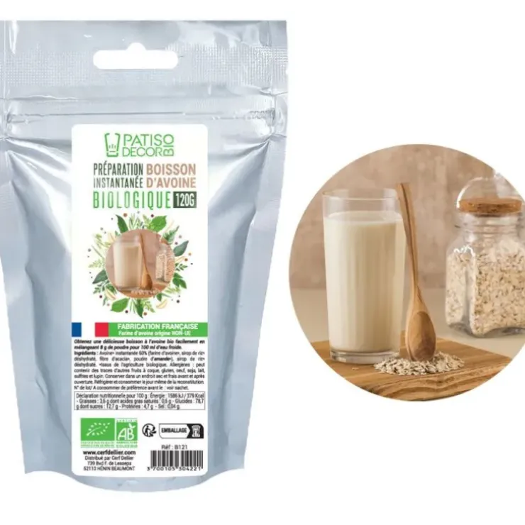 Cerf Dellier Préparation instantanée pour boisson avoine biologique 120 g - DDM 08/24 Clearance