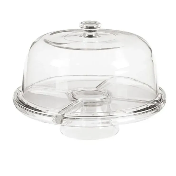 Cerf Dellier Présentoir cloche à gâteau sur pied 28 cm