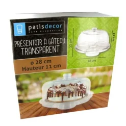 Cerf Dellier Présentoir cloche à gâteau sur pied 28 cm