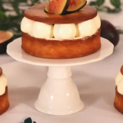 Cerf Dellier Présentoir cupcake individuel blanc en céramique - Ø 10 cm Outlet