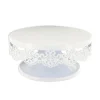 Cerf Dellier Présentoir gâteau blanc broderie Ø 15 cm Outlet