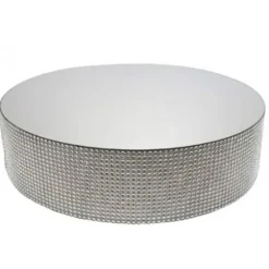 Cerf Dellier Présentoir gâteau effet miroir et contour en strass 20 cm Online