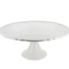 Cerf Dellier Présentoir gâteau en céramique blanc fleurs Ø 30 cm Online