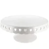 Cerf Dellier Présentoir gâteau en céramique blanc cœurs Ø 30 cm Clearance