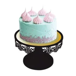 Cerf Dellier Présentoir gâteau noir broderie Ø 18 cm Clearance