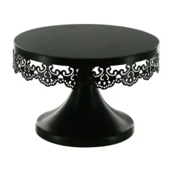 Cerf Dellier Présentoir gâteau noir broderie Ø 18 cm Clearance