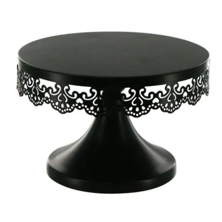 Cerf Dellier Présentoir gâteau noir broderie Ø 18 cm Clearance