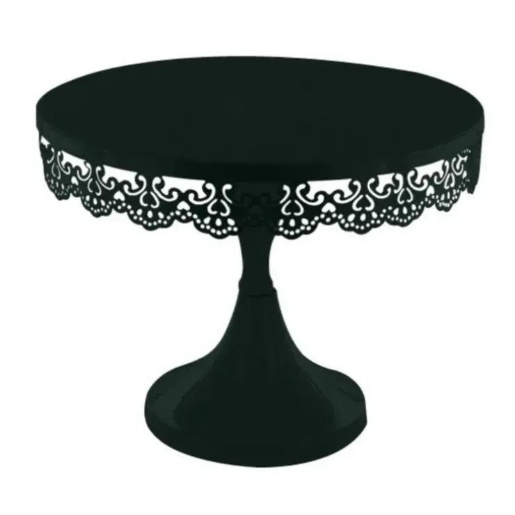 Cerf Dellier Présentoir gâteau noir broderie Ø 23 cm Clearance
