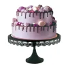 Cerf Dellier Présentoir gâteau noir broderie Ø 35 cm Clearance