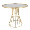 Cerf Dellier Présentoir gâteaux miroir doré 25 cm New