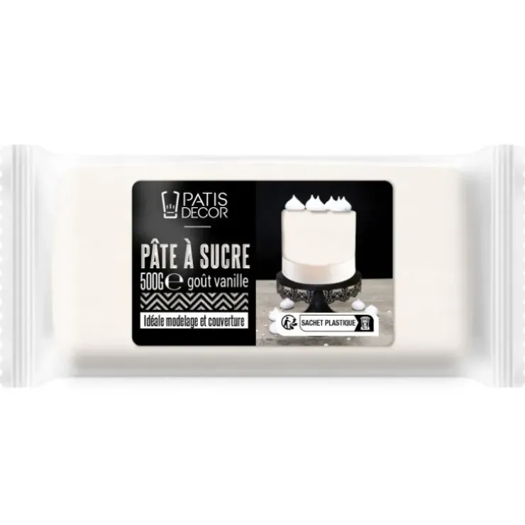Cerf Dellier Pâte à sucre blanc arôme vanille 500 g Clearance