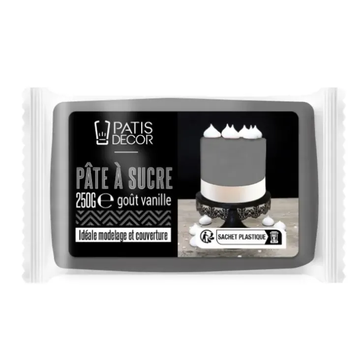 Cerf Dellier Pâte à sucre gris 250 g New