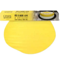 Cerf Dellier Pâte à sucre jaune étalée