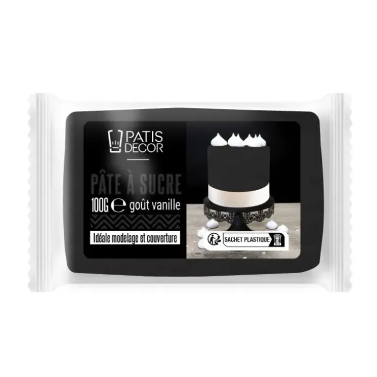 Cerf Dellier Pâte à sucre noire 100 g Online