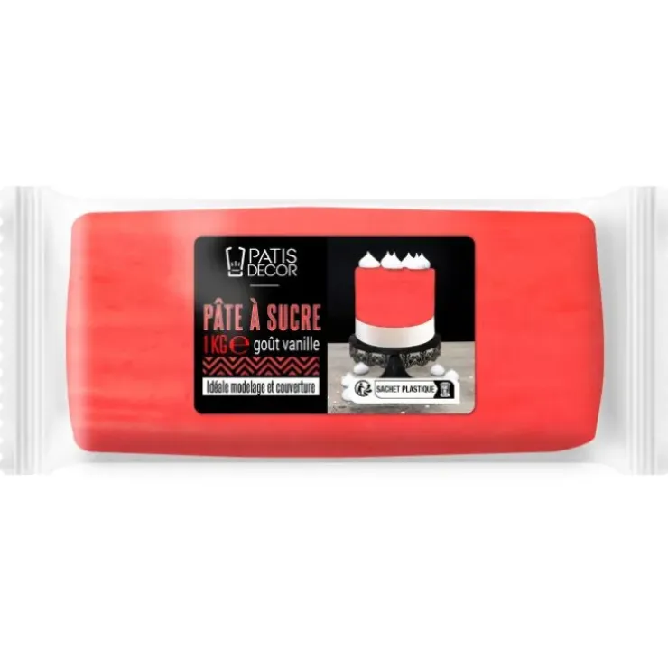 Cerf Dellier Pâte à sucre rouge 1 kg Sale