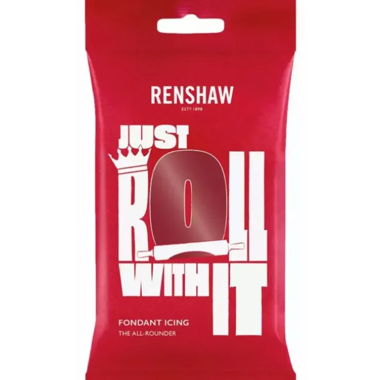 Cerf Dellier Pâte à sucre rouge rubis Renshaw 250 g Clearance