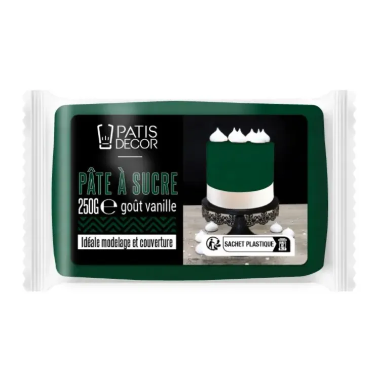 Cerf Dellier Pâte à sucre vert sapin 250 g Sale