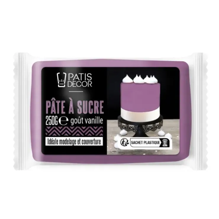 Cerf Dellier Pâte à sucre violet 250 g Outlet