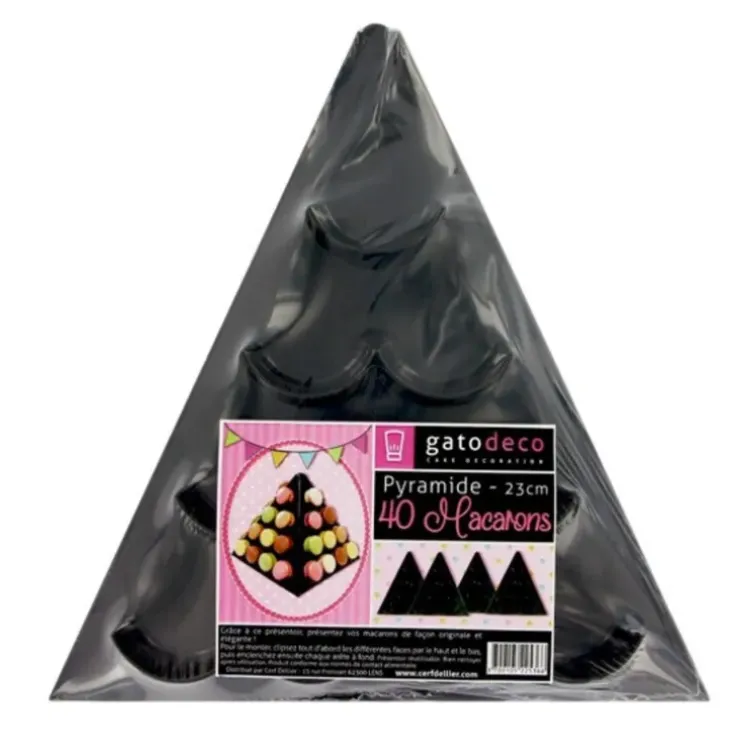Cerf Dellier Pyramide à macarons noire Hot