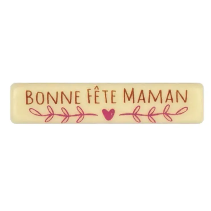 Cerf Dellier Rectangle Chocolat blanc Bonne Fête Maman (x66) Hot