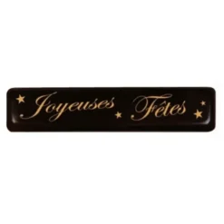 Cerf Dellier Rectangles chocolat noir Joyeuses Fêtes (x132) Sale