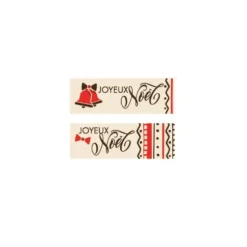 Cerf Dellier Rectangles Joyeuses Noël rouge assortis chocolat blanc (x80) Sale
