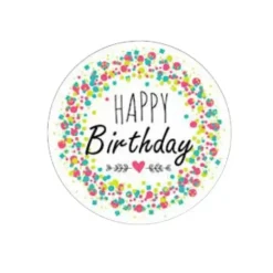 Cerf Dellier Ronds azyme Joyeux Anniversaire 5 cm (x24) Sale