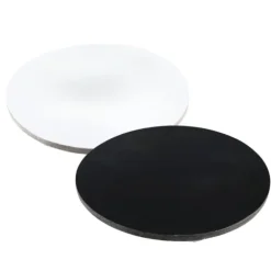 Cerf Dellier Ronds blancs et noirs Ø 22 cm (x5) Discount