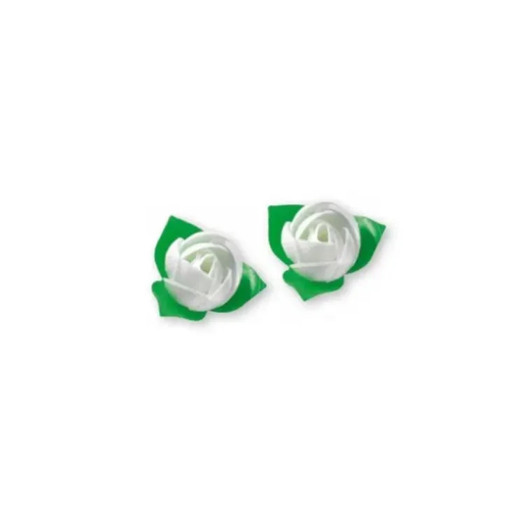 Cerf Dellier Roses blanches avec feuilles x10 Sale