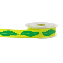 Cerf Dellier Ruban plumes anis 25 mm (20 m) Online
