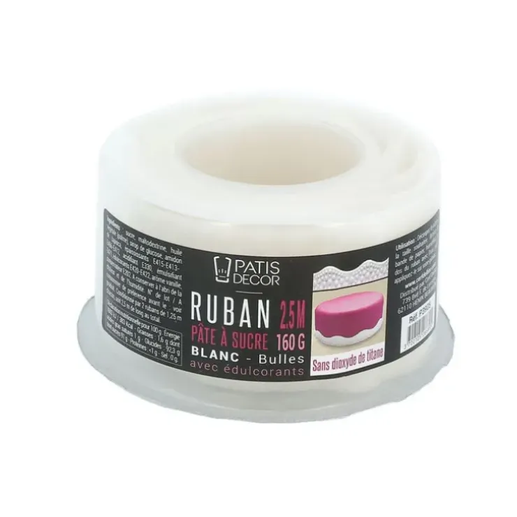 Cerf Dellier Ruban pâte à sucre bulles h 3 cm (2,5 m) Best