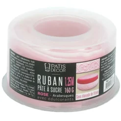 Cerf Dellier Ruban pâte à sucre rose arabesques (1,25 m) Clearance