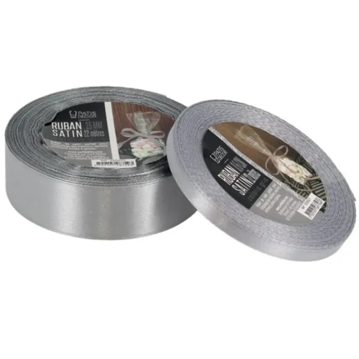 Cerf Dellier Ruban satin gris (22 m) Sale