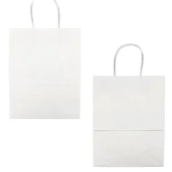 Cerf Dellier Sac en papier blanc - 21x11x27 cm Discount