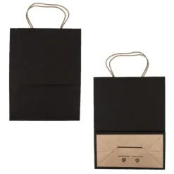 Cerf Dellier Sac en papier noir - 21x11x27 cm Online