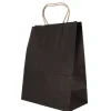 Cerf Dellier Sac en papier noir - 25x12x33 cm Outlet