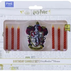 Cerf Dellier Set de 7 bougies d'anniversaire Gryffondor Harry Potter New