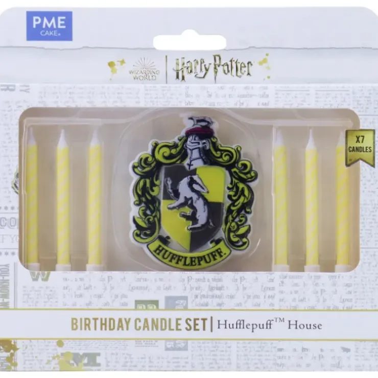 Cerf Dellier Set de 7 bougies d'anniversaire Poufsouffle Harry Potter
