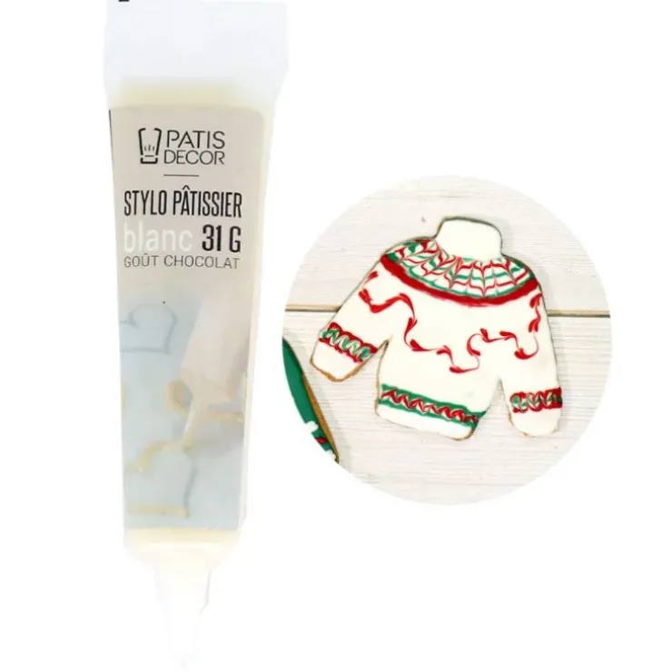 Cerf Dellier Stylo pâtissier blanc goût chocolat Sale