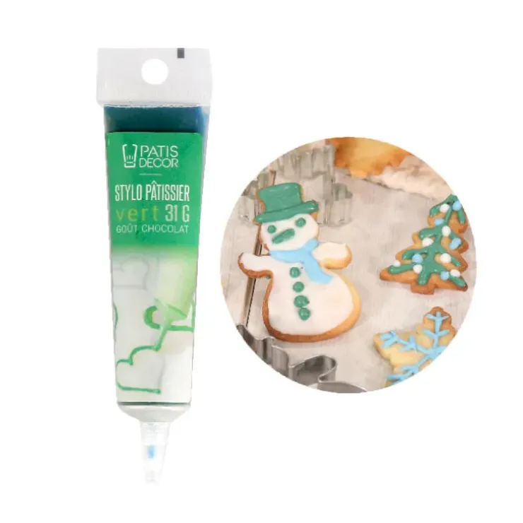 Cerf Dellier Stylo pâtissier vert goût chocolat Patisdécor Sale
