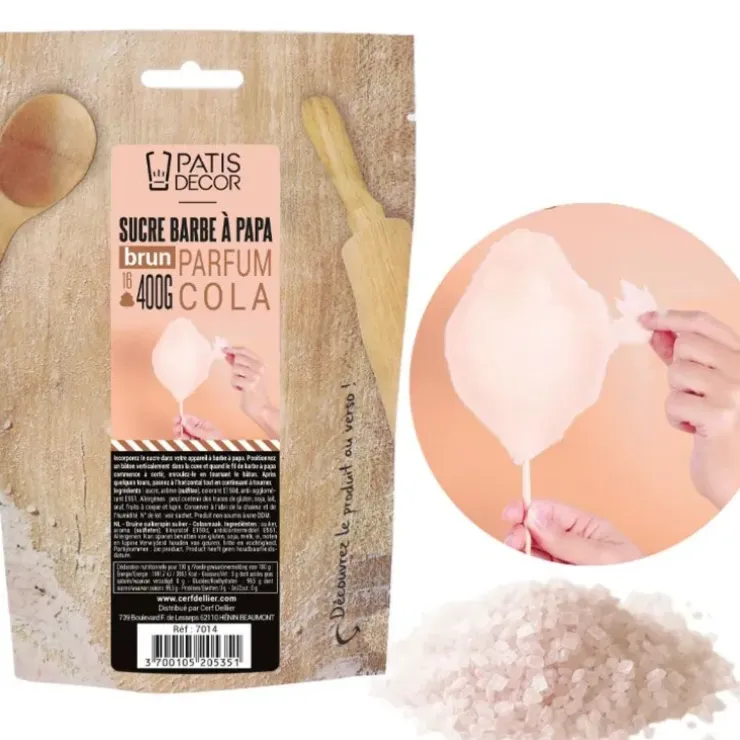 Cerf Dellier Sucre barbe à papa Cola 400 g