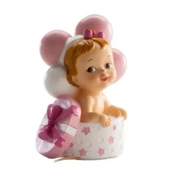 Cerf Dellier Sujet de baptême bébé fille dans boîte à cadeau Hot